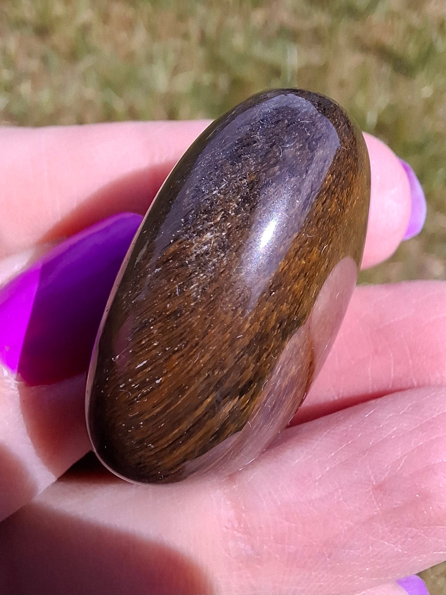 Blue Tigers Eye, Tumble Stone, Crystal (Ref: T19)