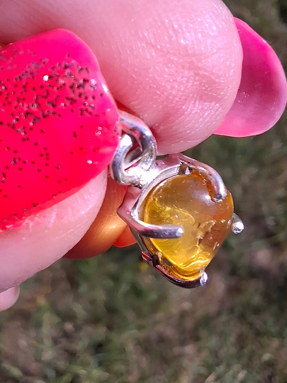 Baltic Amber Pendant, 925 Silver, Fossil (Ref: AP16)
