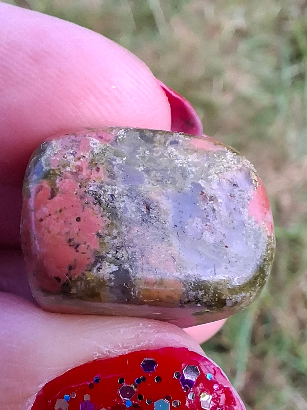 Unakite, Tumble Stone, Crystal (Ref: T185)