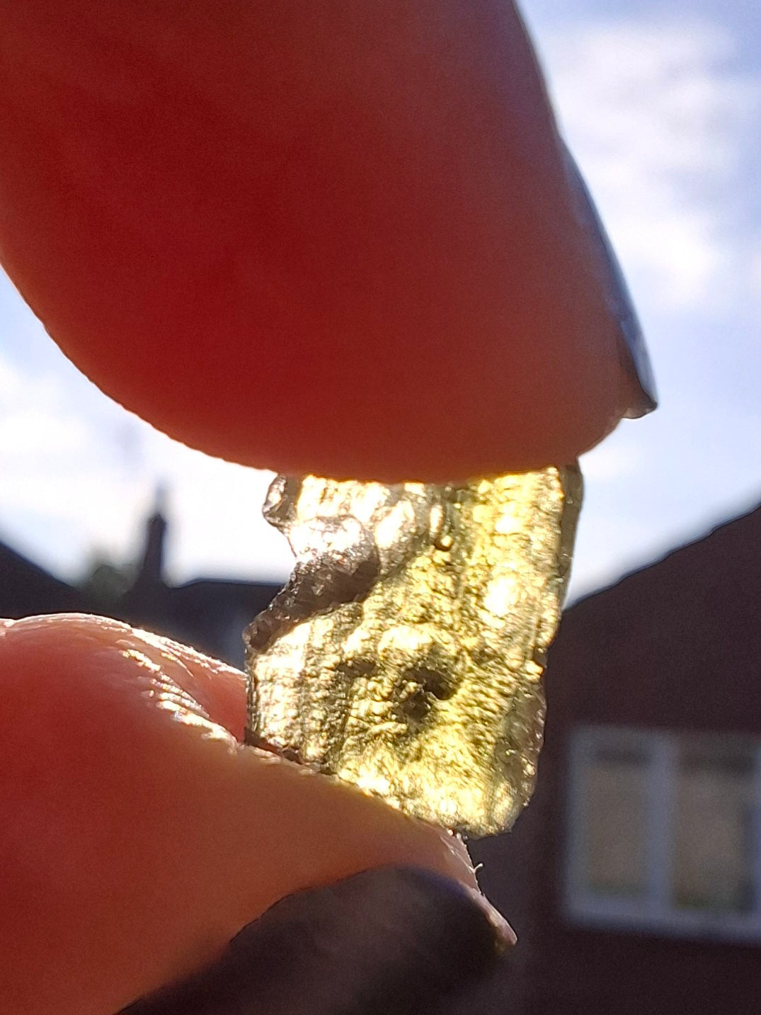 Moldavite small Piece, 0.42g, Tektite (Ref: 1386)