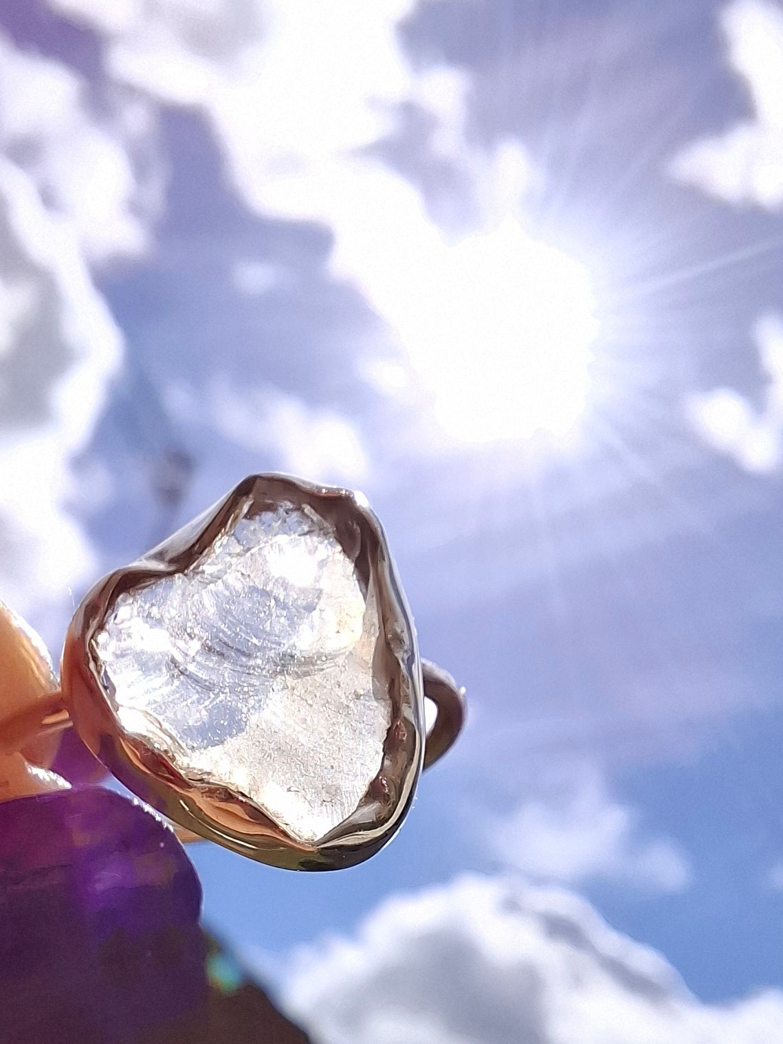 Libyan Desert Glass Ring, size large P, 925 Silver, Tektite (Ref: LR32)