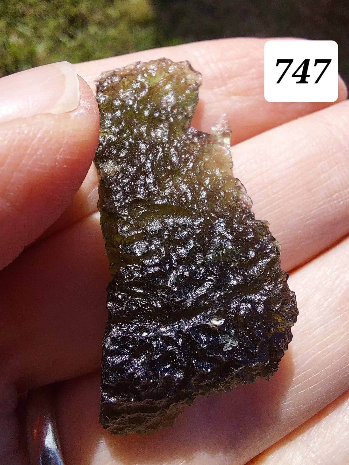 Moldavite Piece, MALY CHLUM, 5.57g, Tektite (Ref: 747)