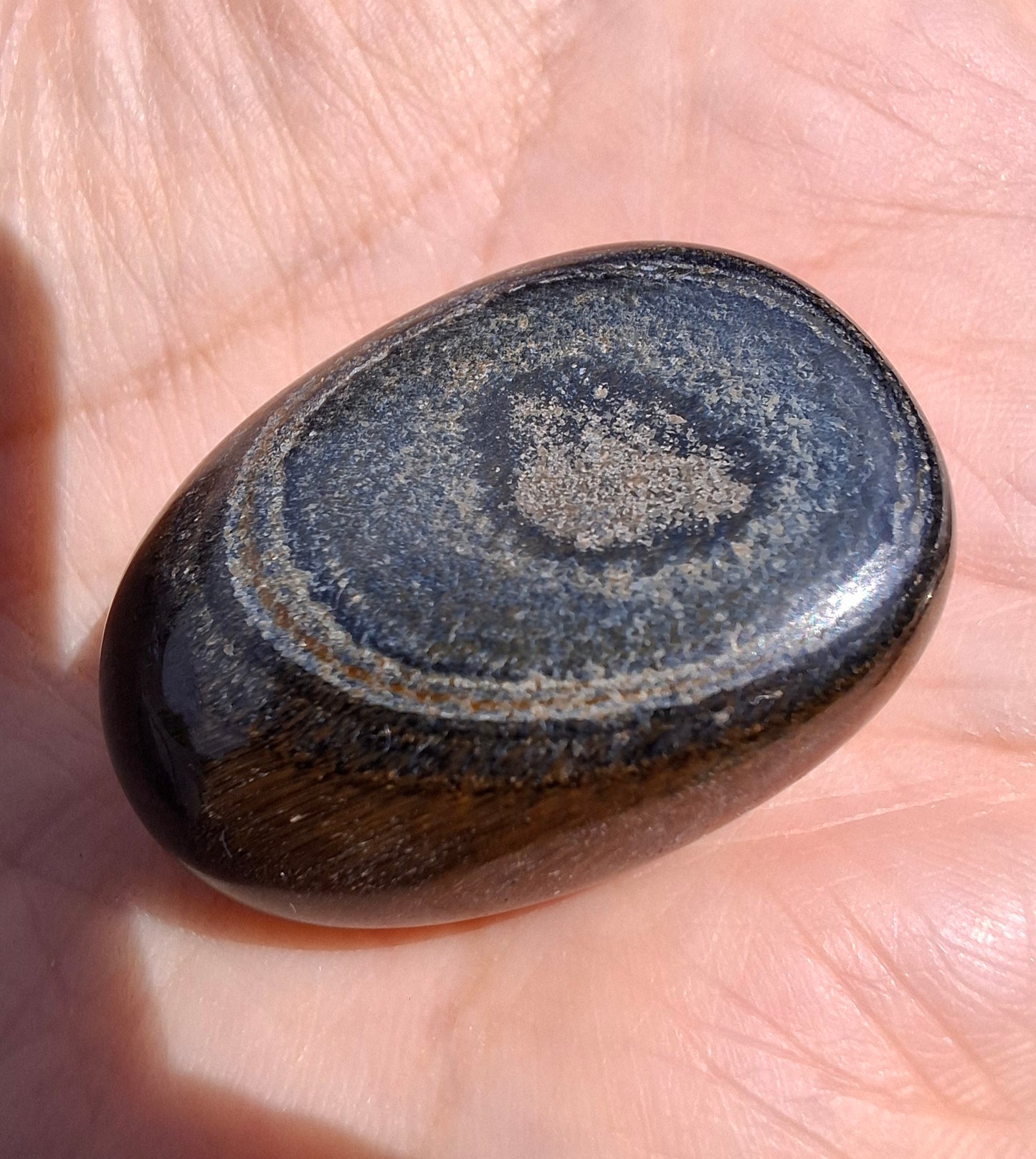 Blue Tigers Eye, Tumble Stone, Crystal (Ref: T19)
