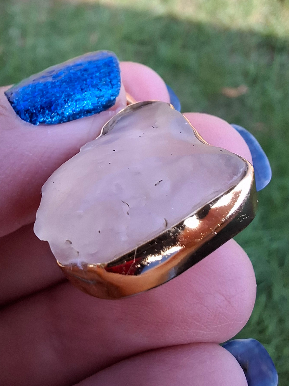 Libyan Desert Glass Pendant, 14K GOLD Plated, Tektite (Ref: LP121)