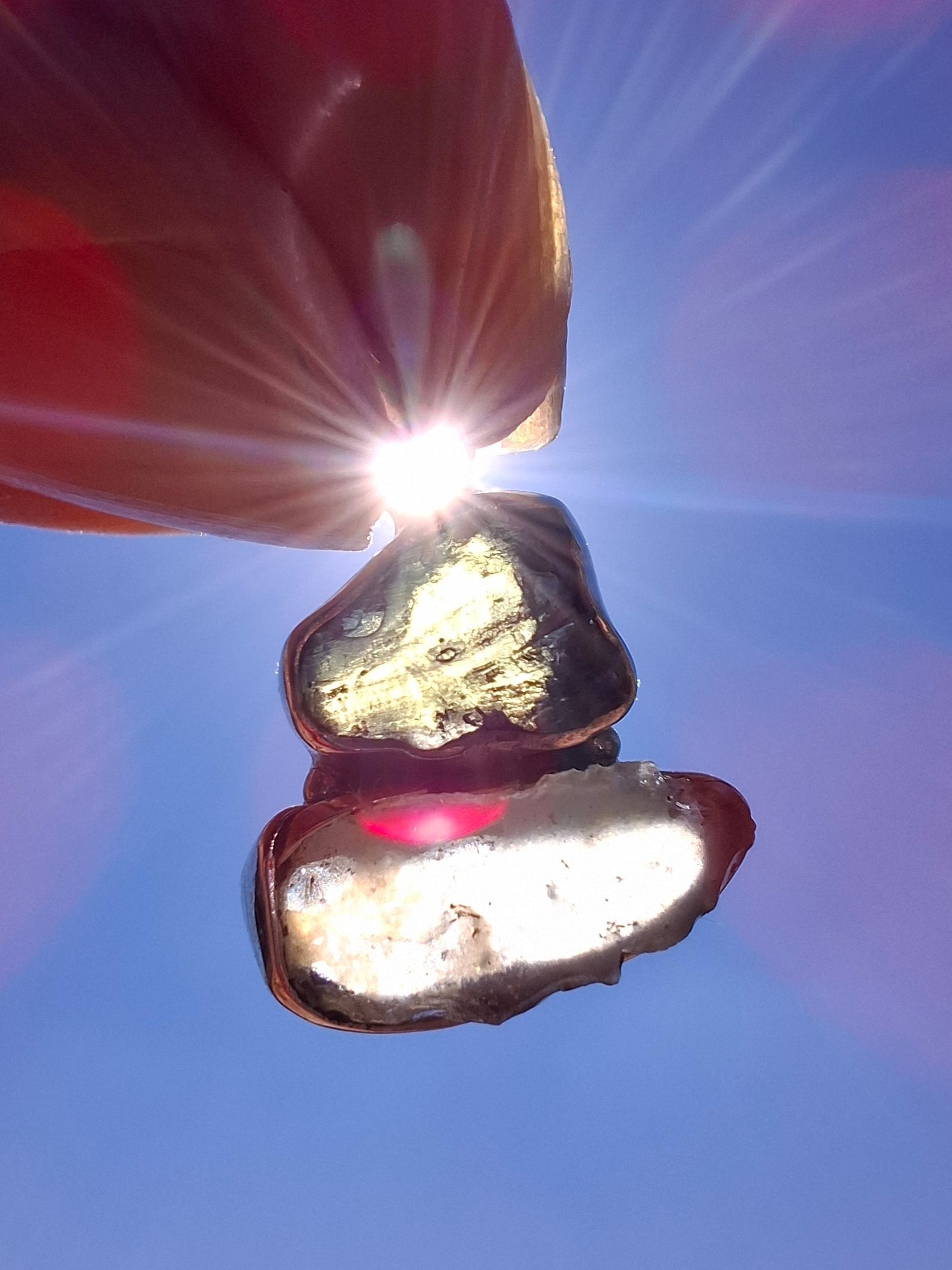 Moldavite & Libyan Desert Glass Pendant, 925 Silver, Tektite (Ref: MLP11)