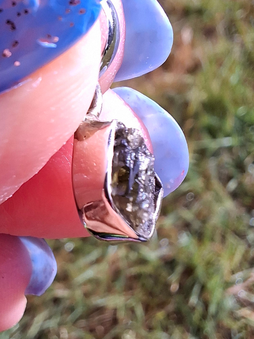 Moldavite Pendant, 925 Silver, Tektite (Ref: P29)