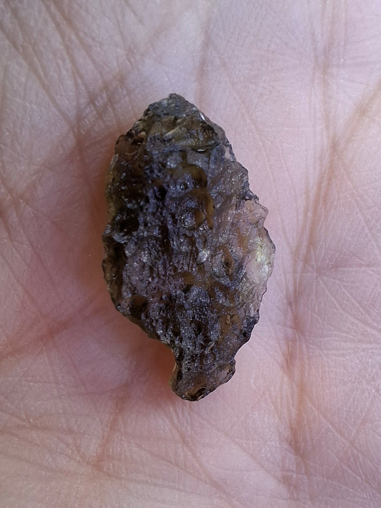 Moldavite Piece, 0.98g, Tektite (Ref: 1427)
