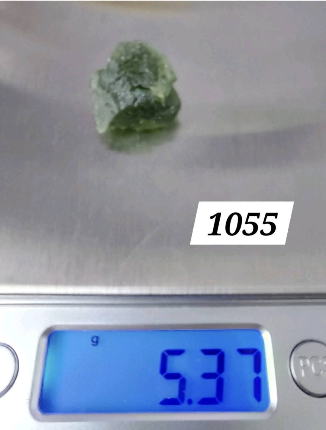 Moldavite Piece, NESMEN, 5.36g, Tektite (Ref: 1055)