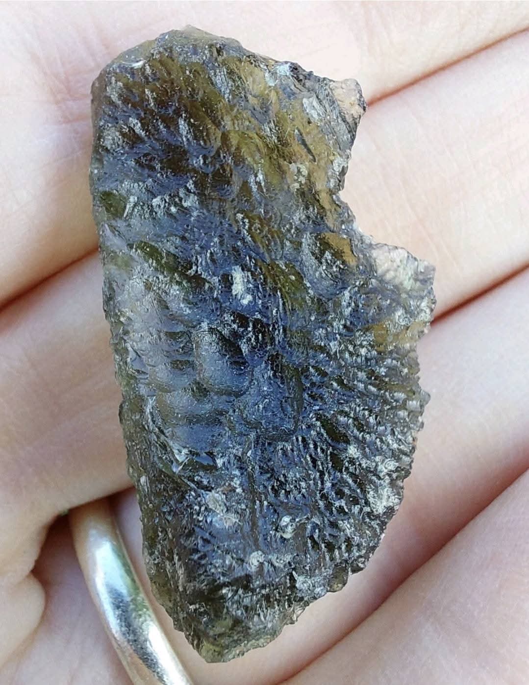 Moldavite Piece, CHLUM, 7.54g, Tektite (Ref: 1048)