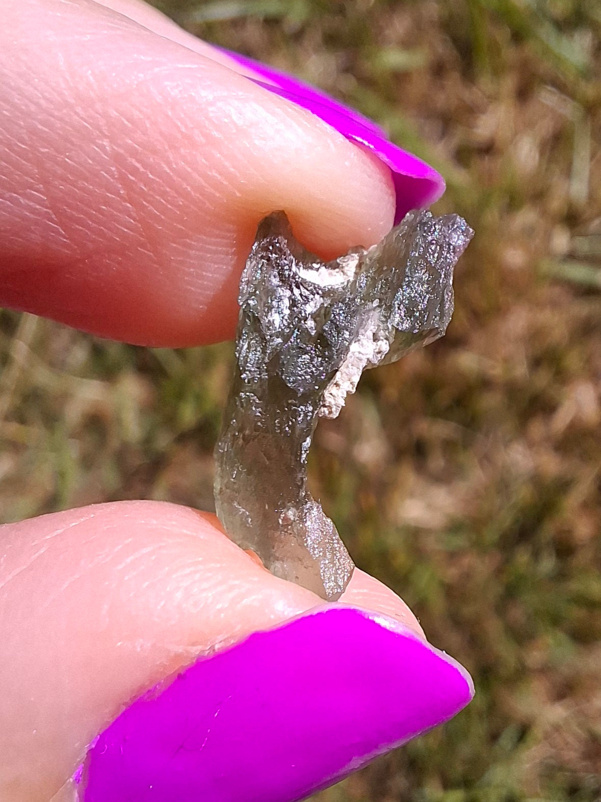 Moldavite Piece, 0.48g, Tektite (Ref: 1463)