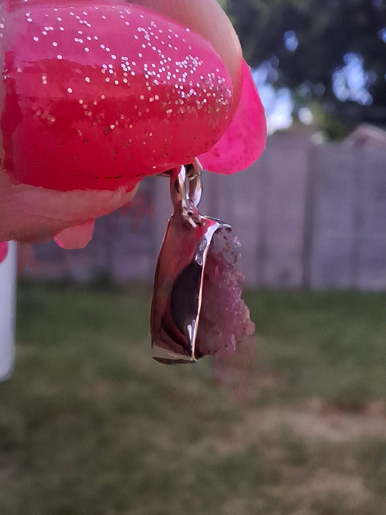 Pink Tourmaline Pendant, 925 Silver, Crystal (Ref: PT88)