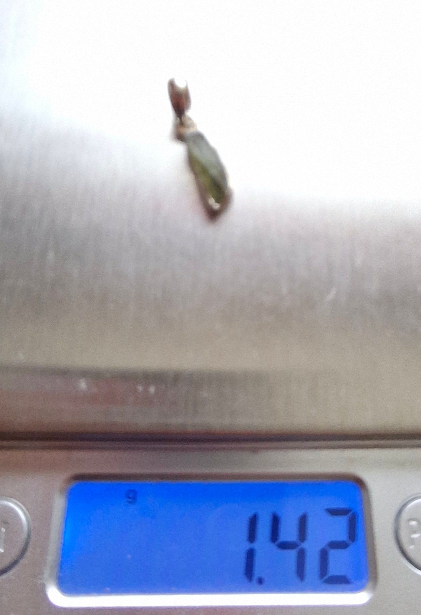 Moldavite Pendant, 925 Silver, Tektite (Ref: P82)