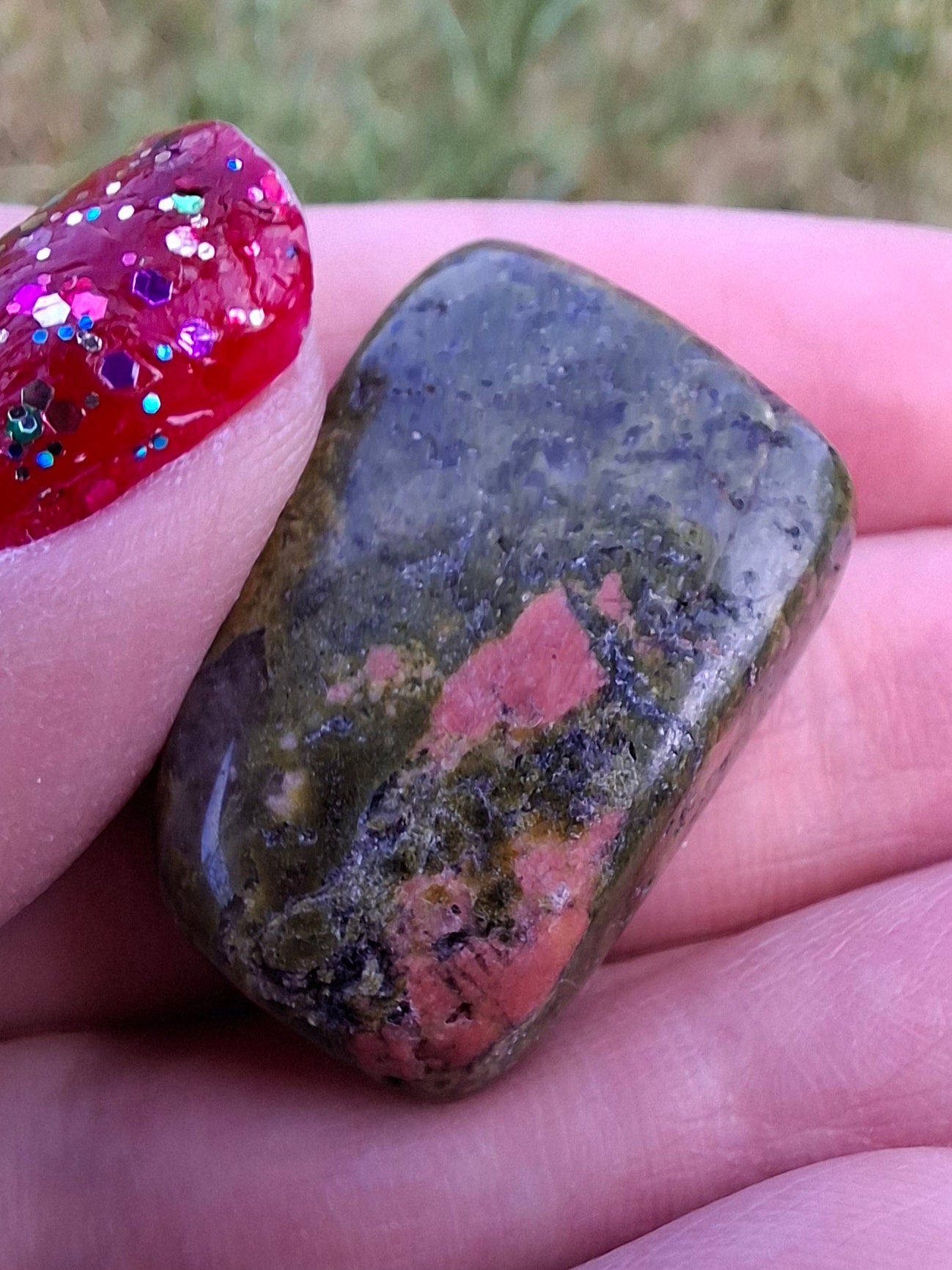 Unakite, Tumble Stone, Crystal (Ref: T184)