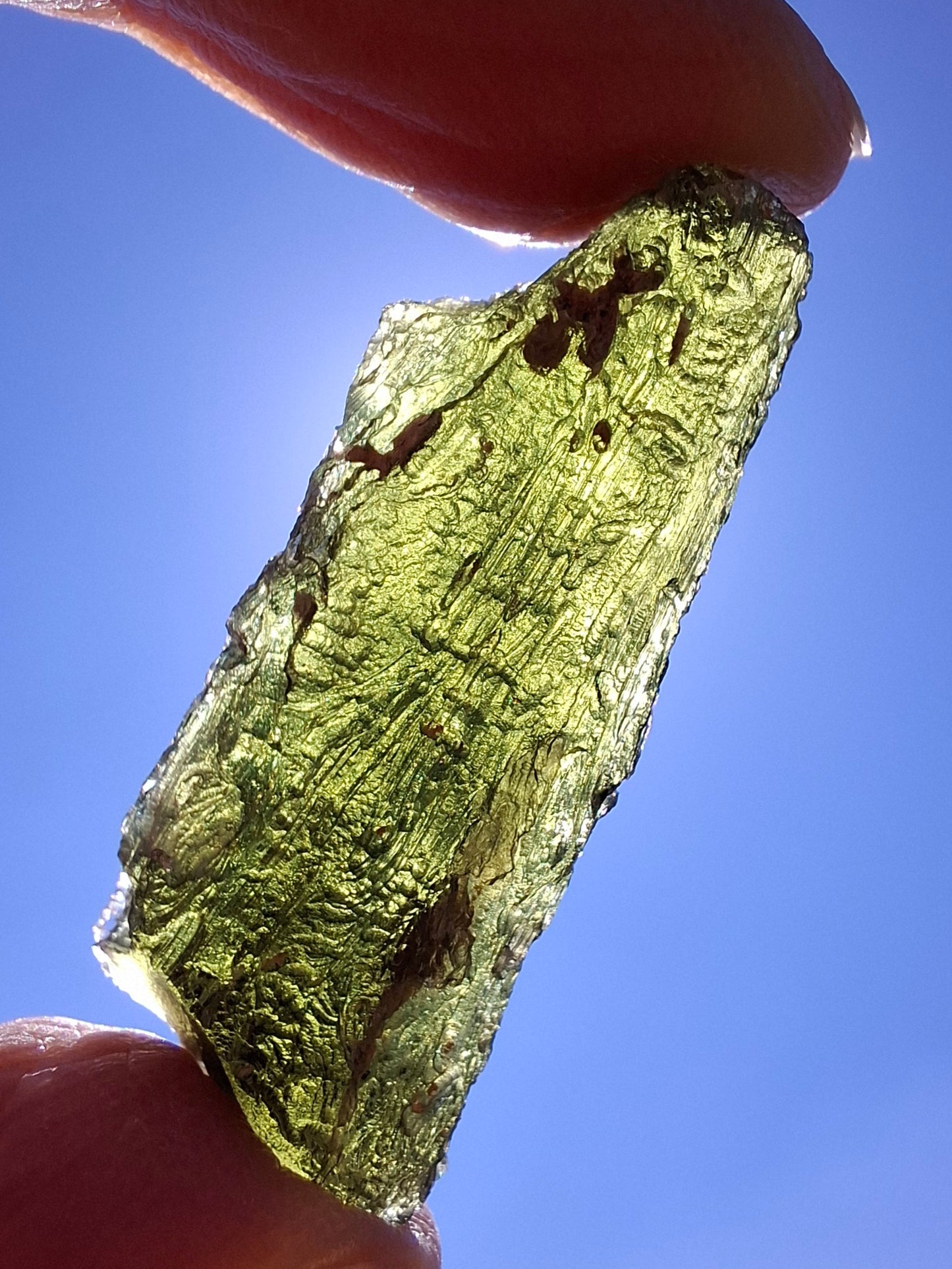 Moldavite Piece, NESMEN, 8.47g, Tektite (Ref: 1372)