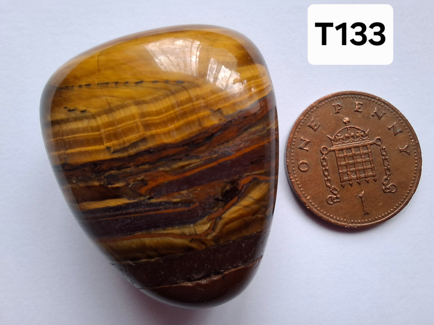 Tigers Eye, Tumble Stone, Crystal (Ref: T133)
