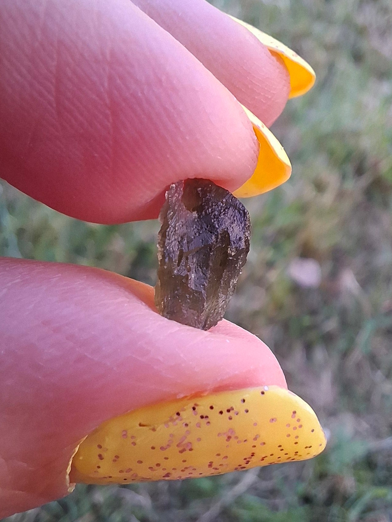 Moldavite small Piece, 0.41g, Tektite (Ref: 1482)