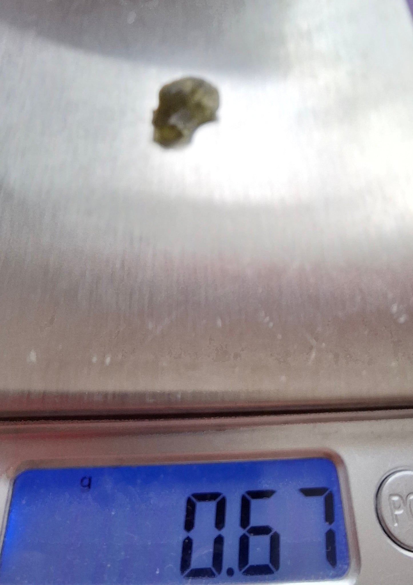 DRILLED, Moldavite Piece, 0.67g, Tektite (Ref: D21)