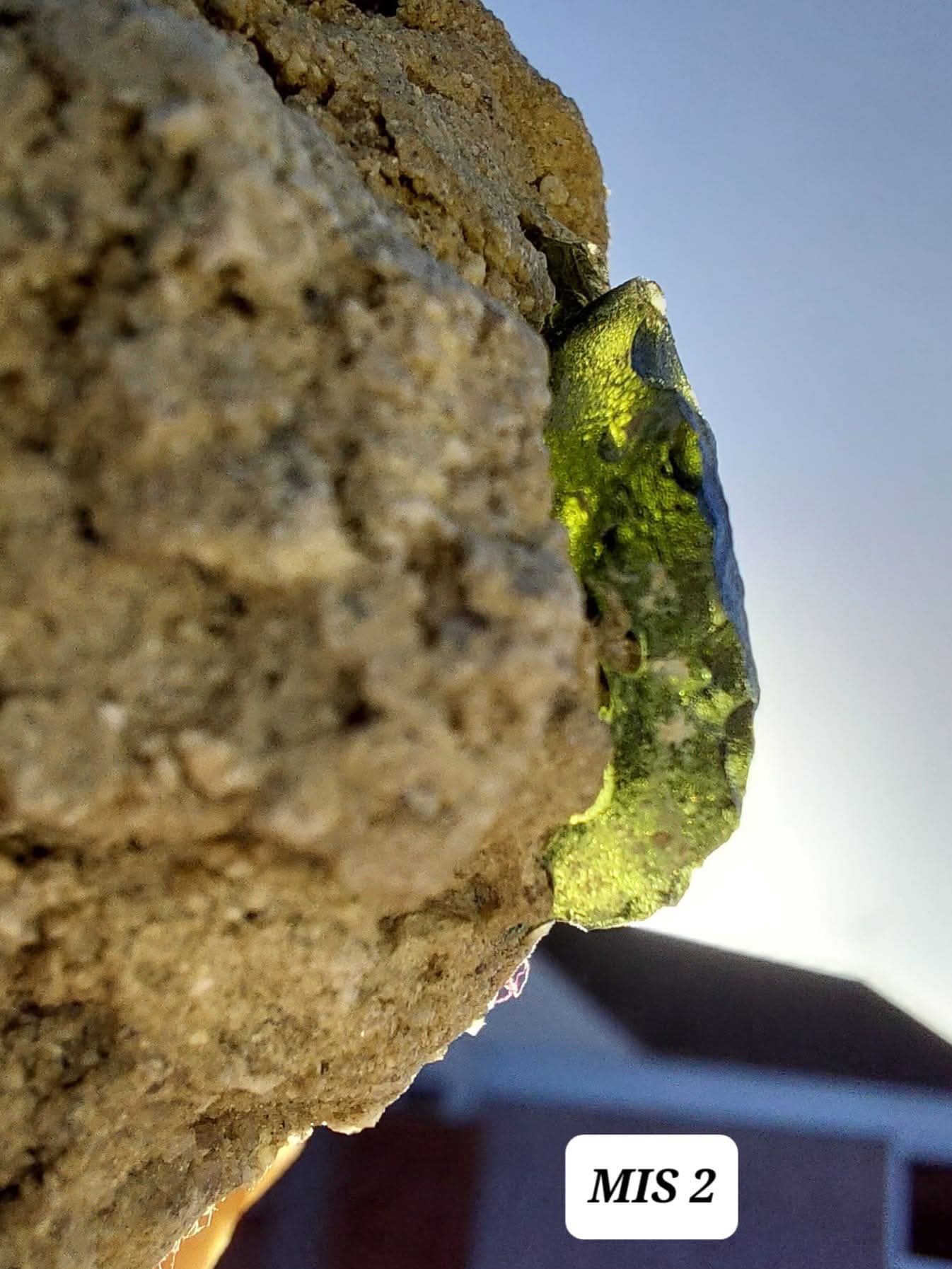 Moldavite In-Situ (in matrix), Besednice, Est 3.5-4g, Tektite (Ref: MIS2)