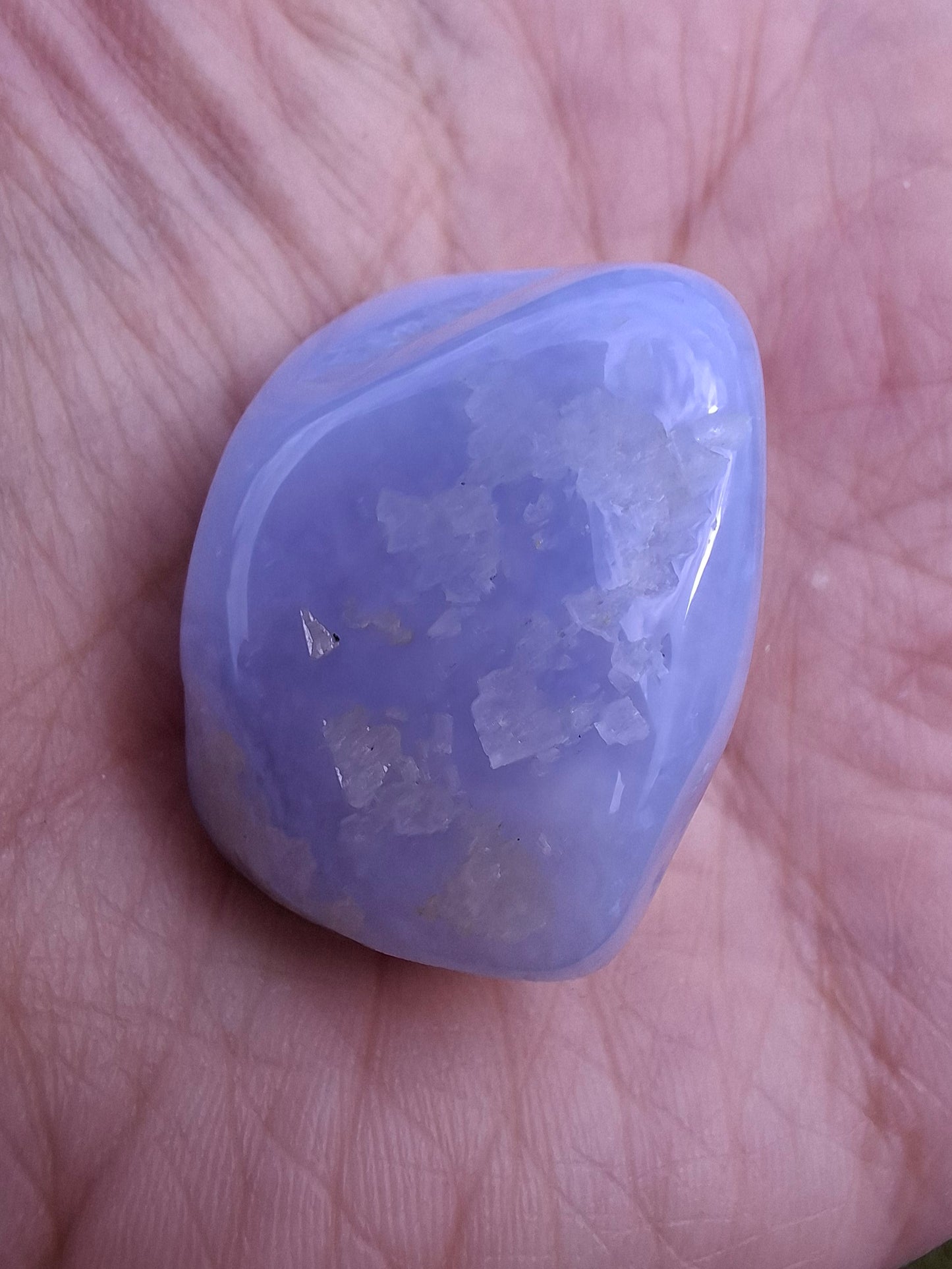Blue Lace Agate, Tumble Stone, Crystal (Ref: T138)