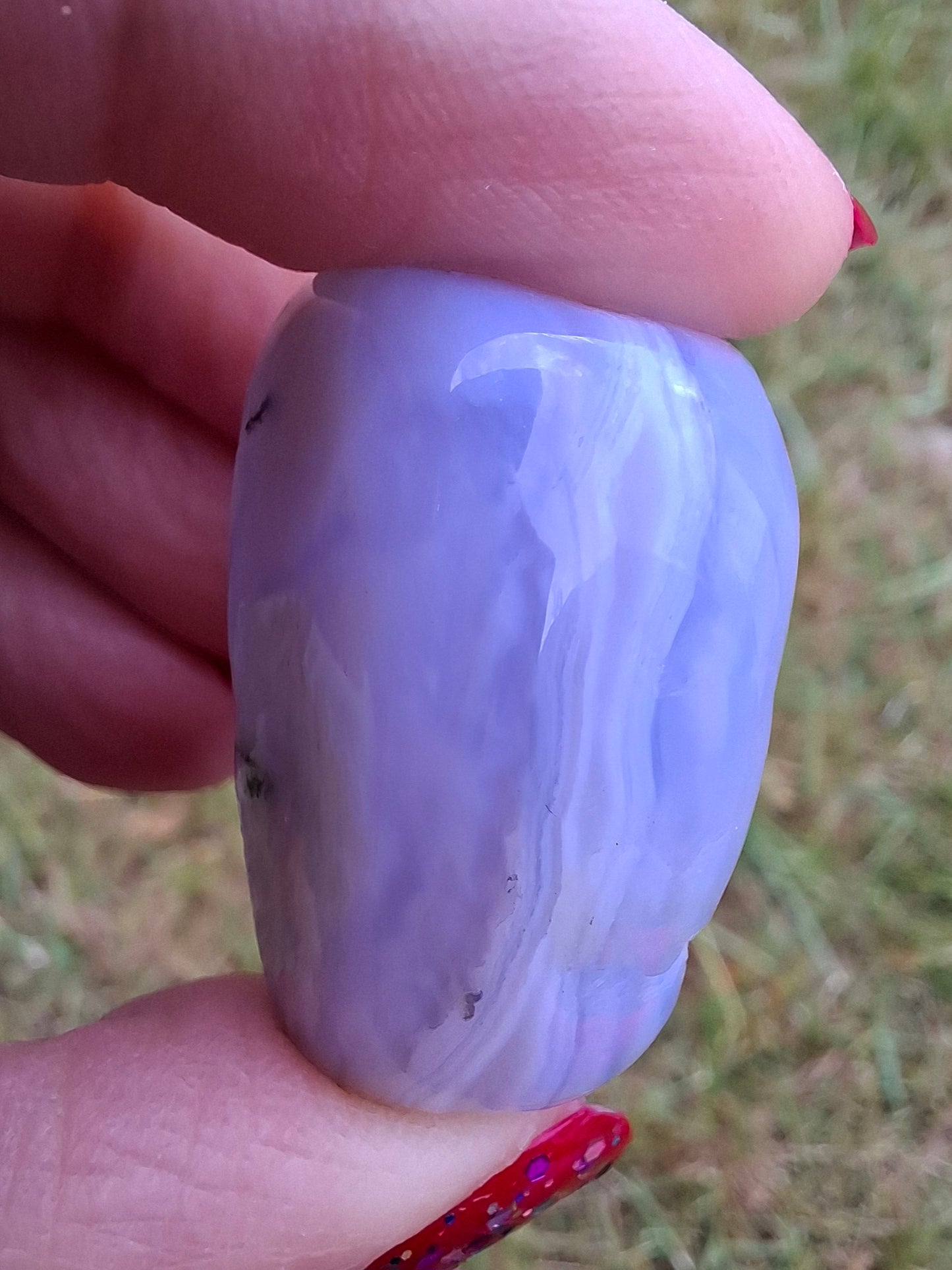 Blue Lace Agate, Tumble Stone, Crystal (Ref: T142)