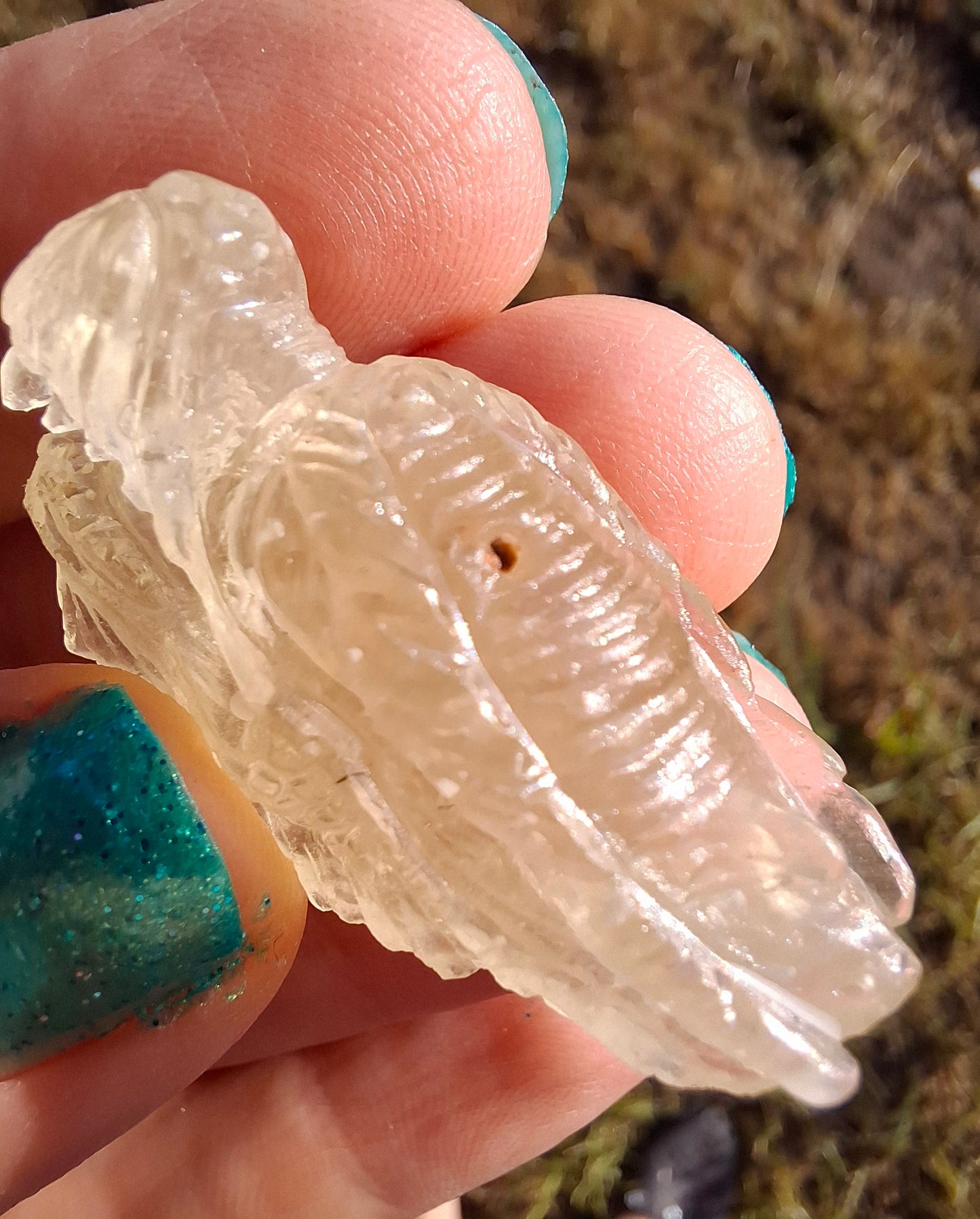 Libyan Desert Glass DRAGON HEAD carving, 9.66g, Tektite (Ref: Dragon 3)