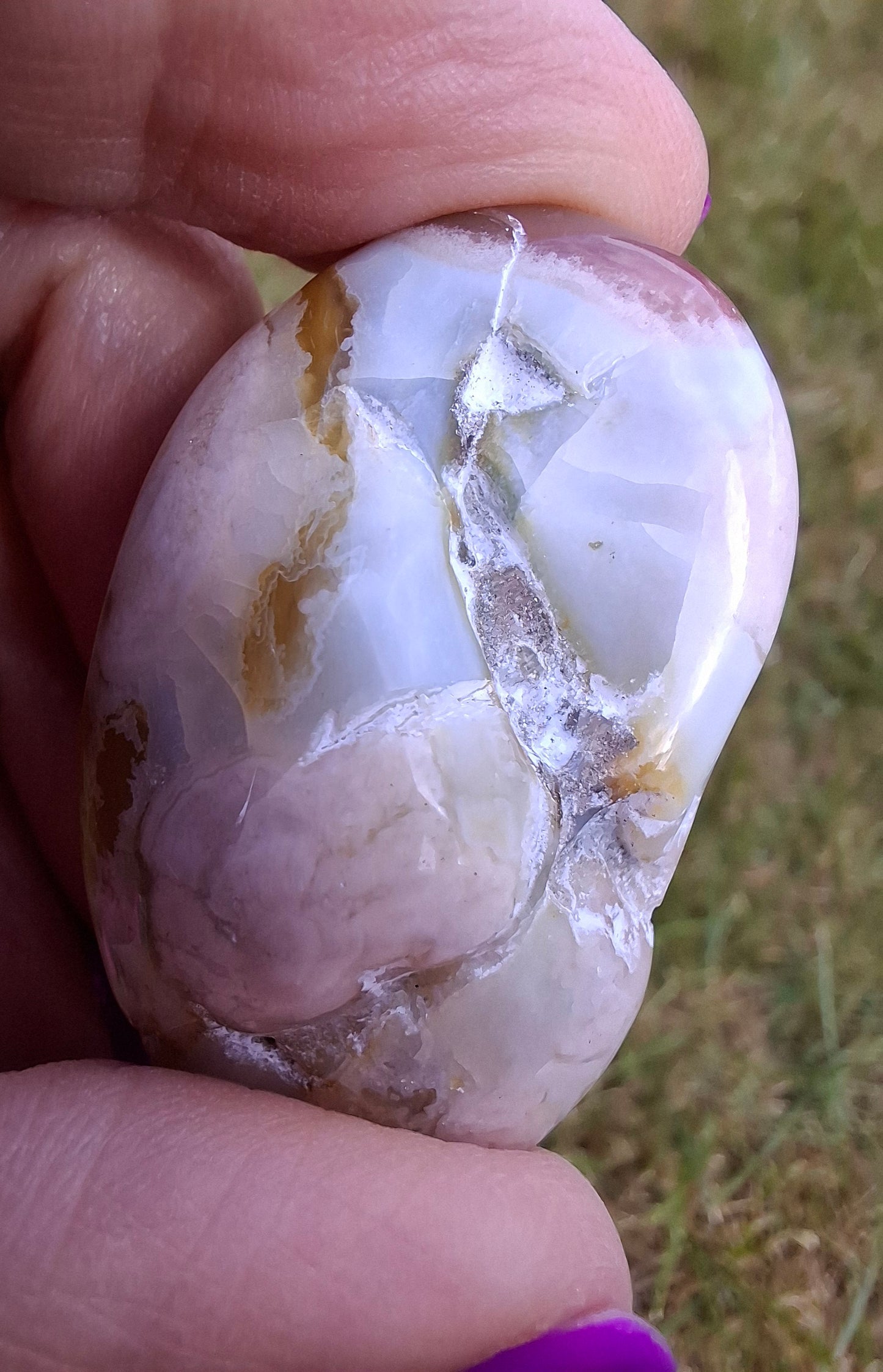 Flower Agate, Tumble Stone, Crystal (Ref: T69)