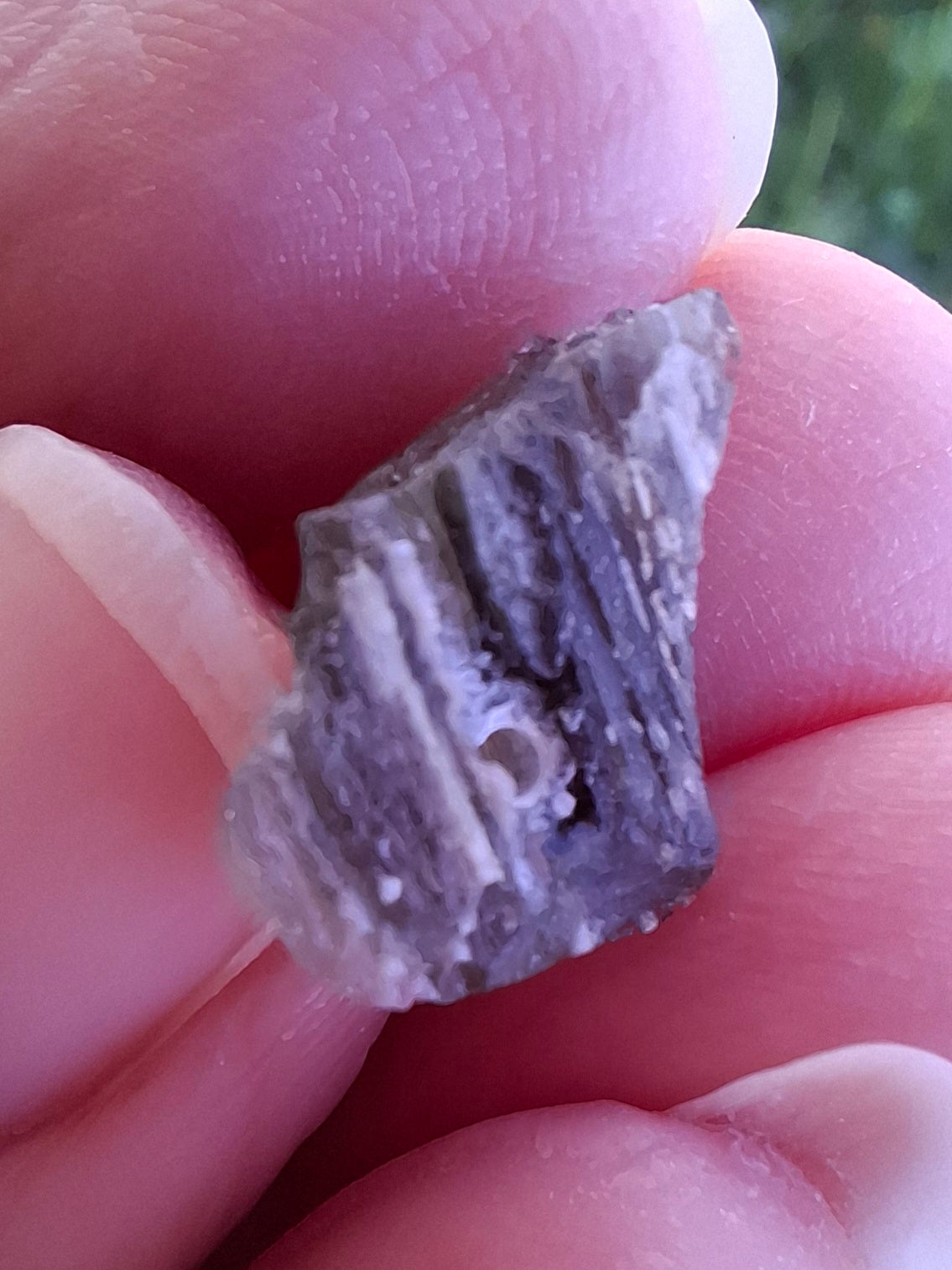 DRILLED, Moldavite Piece, 0.80g, Tektite (Ref: D24)