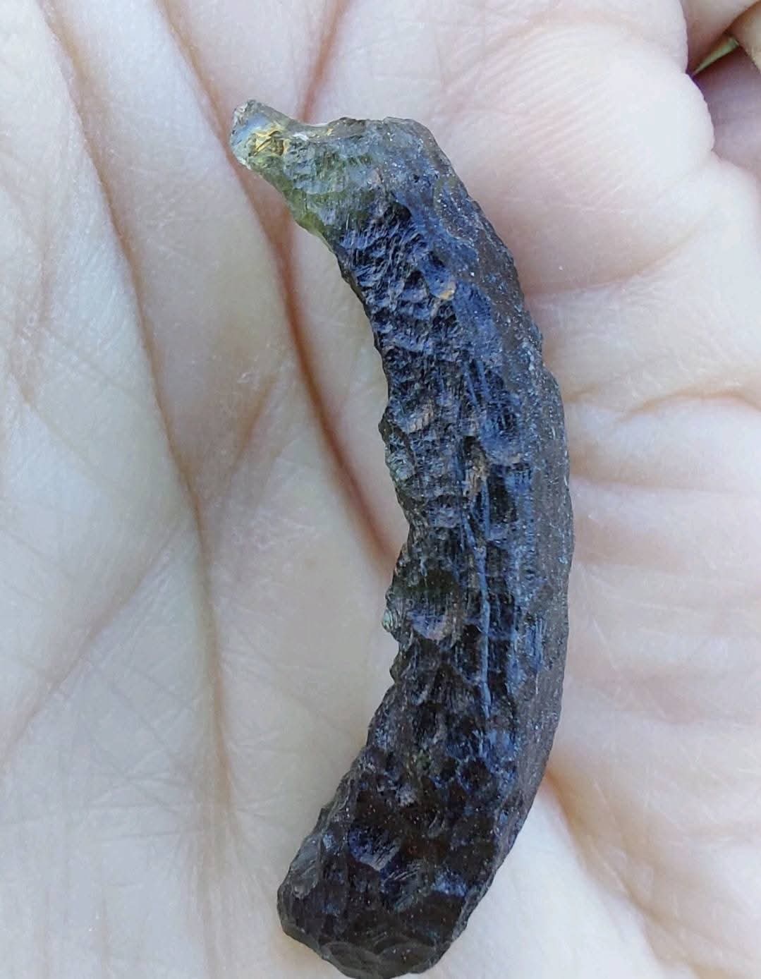 Moldavite Piece, NESMEN, 5.24g, Tektite (Ref: 1049)