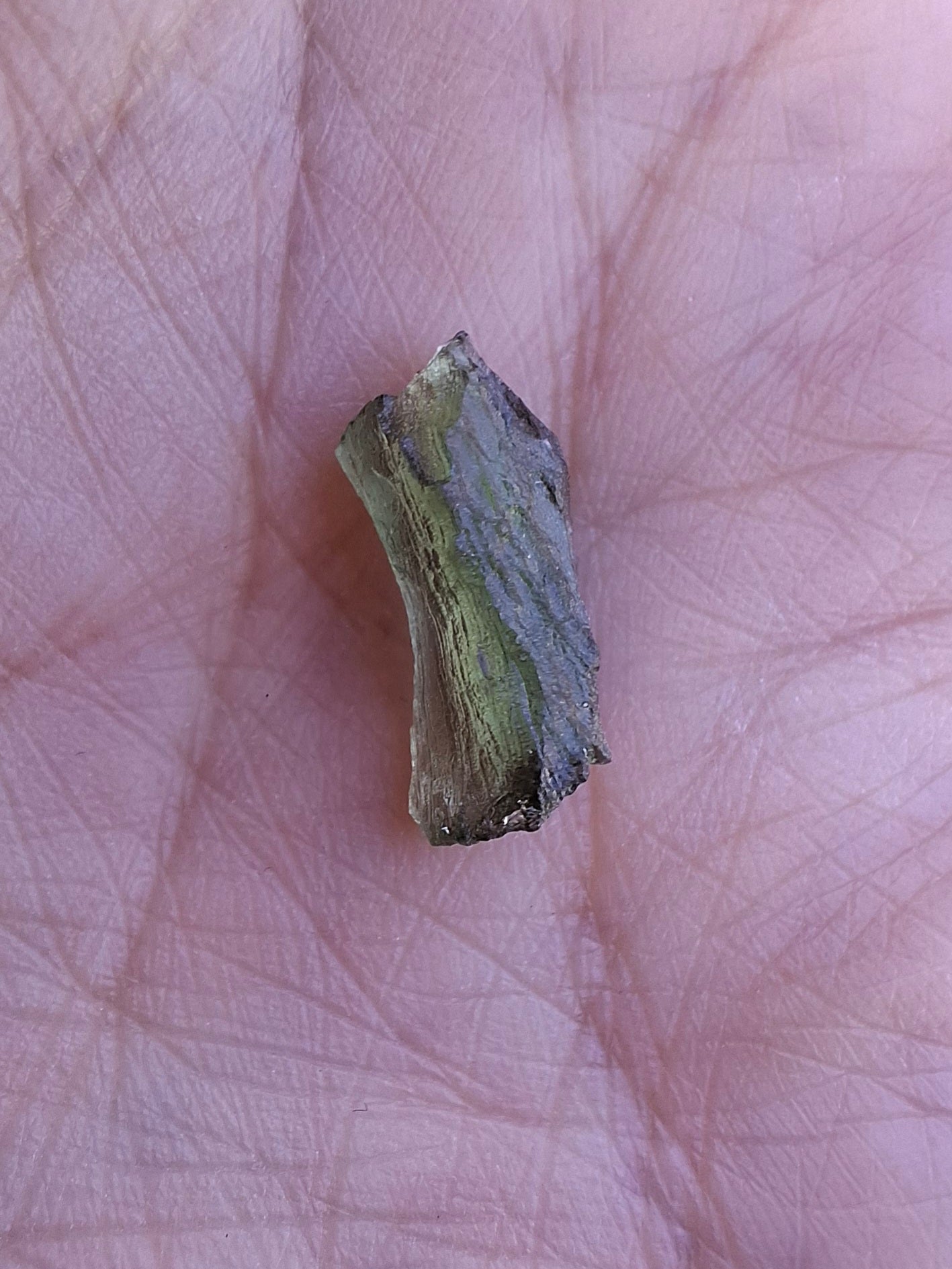 Moldavite Piece, 0.49g, Tektite (Ref: 1452)