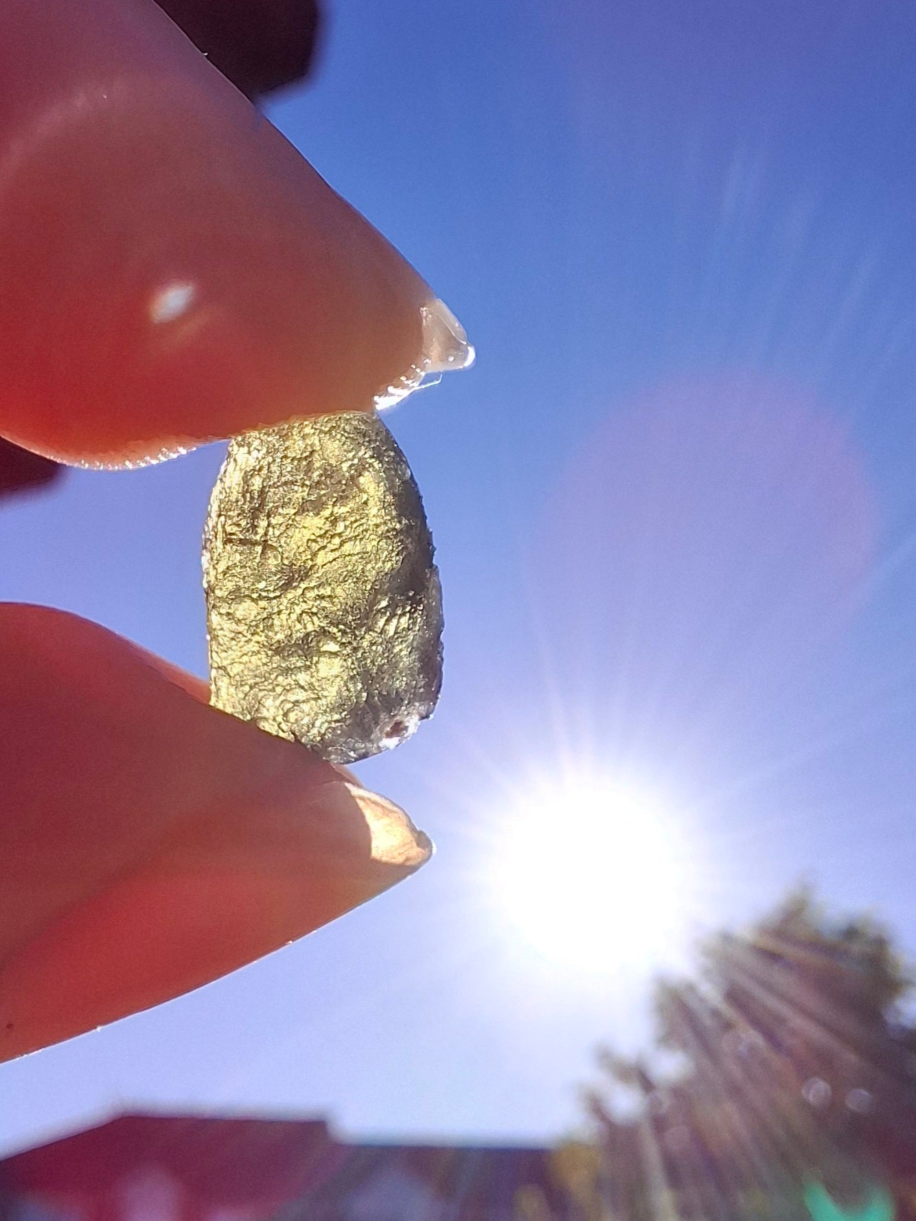 Moldavite Piece, 0.59g, Tektite (Ref: 1413)