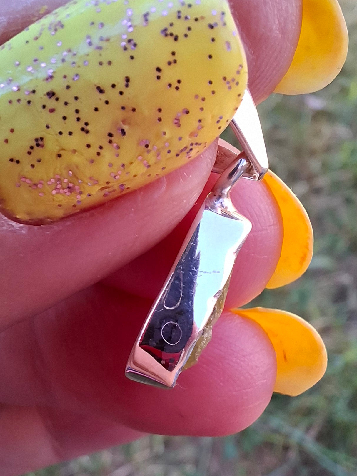 Green Tourmaline Pendant, 925 Silver, Crystal (Ref: GT5)