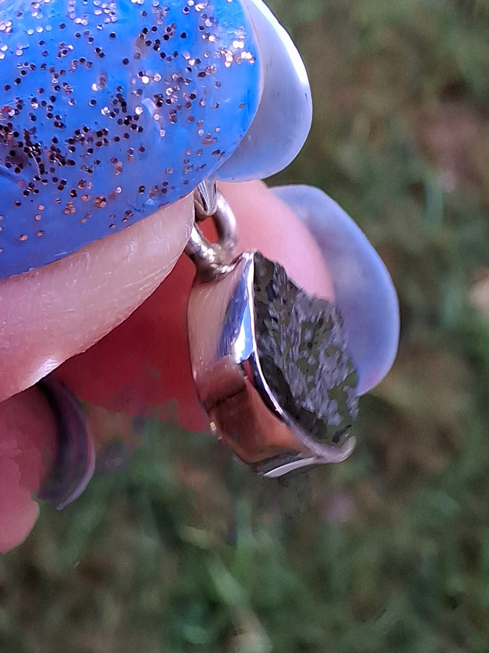Moldavite Pendant, 925 Silver, Tektite (Ref: P78)