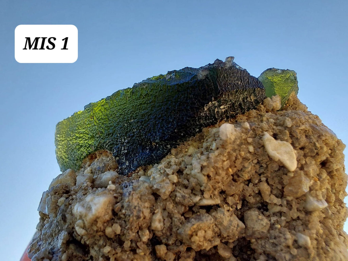 Moldavite In-Situ (in matrix), Besednice, Est-13g, Tektite (Ref: MIS1)