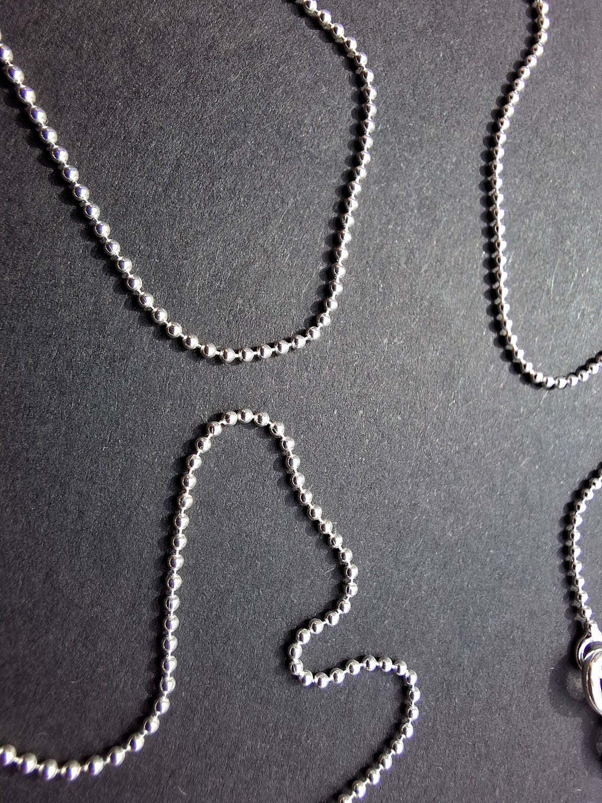 Bead Round, 1.0mm, 18 inch, 925 Silver CHAIN (Ref chain-3)