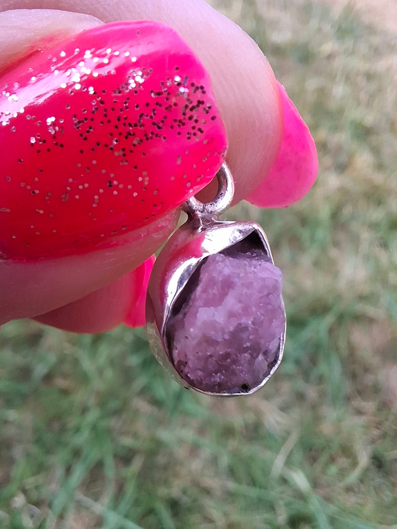 Pink Tourmaline Pendant, 925 Silver, Crystal (Ref: PT85)