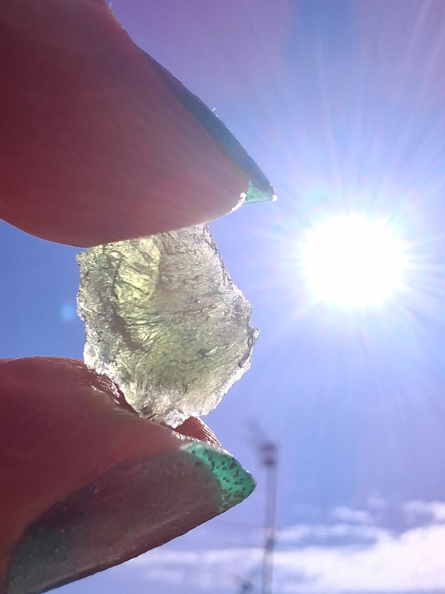 Moldavite Piece, 0.92g, Tektite (Ref: 1418)