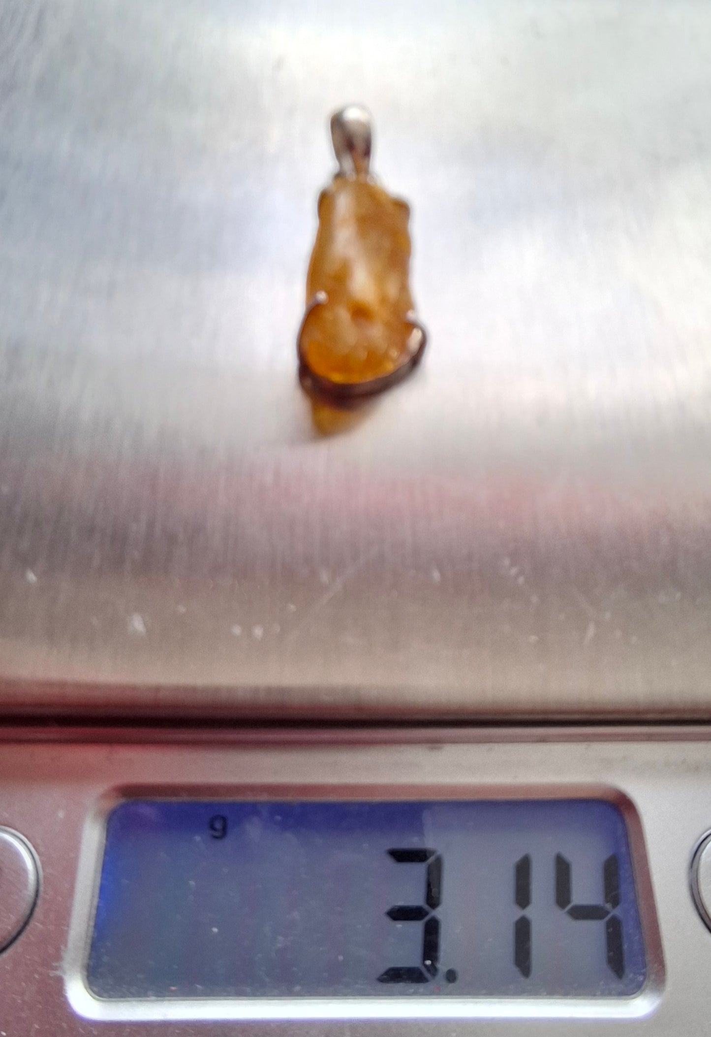 Baltic Amber Pendant, 925 Silver, Fossil (Ref: AP2)