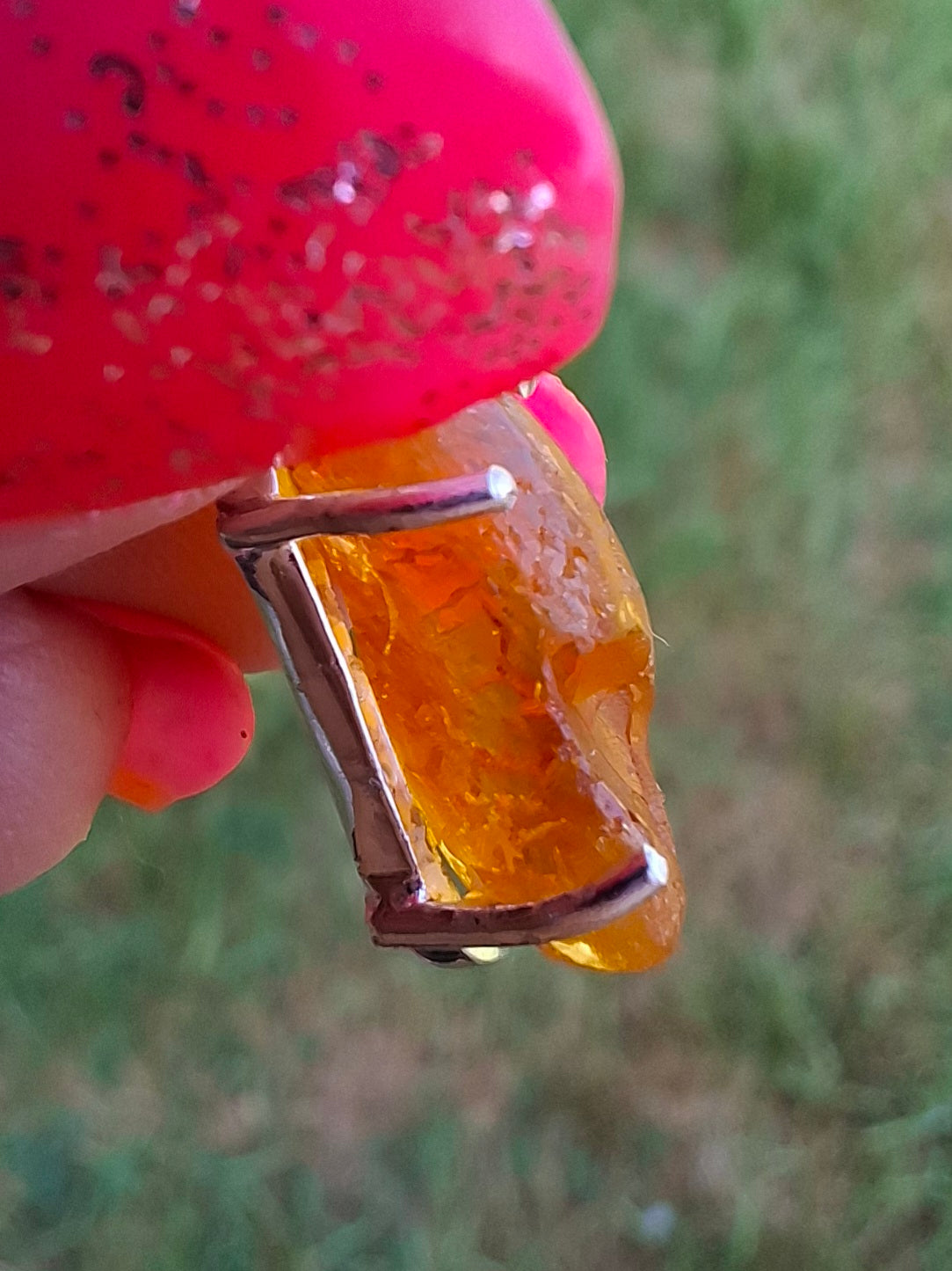 Baltic Amber Pendant, 925 Silver, Fossil (Ref: AP21)