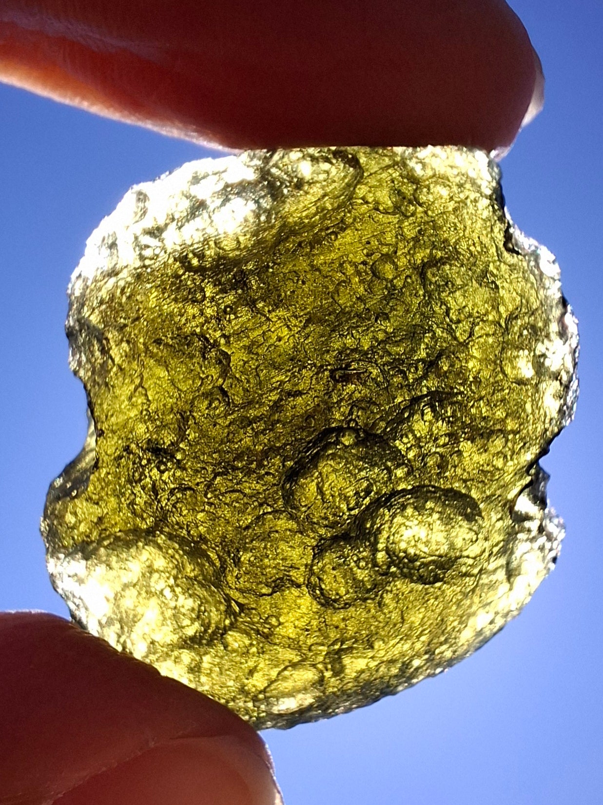 Moldavite Piece, CHLUM, 14.24g, Tektite (Ref: 1181)