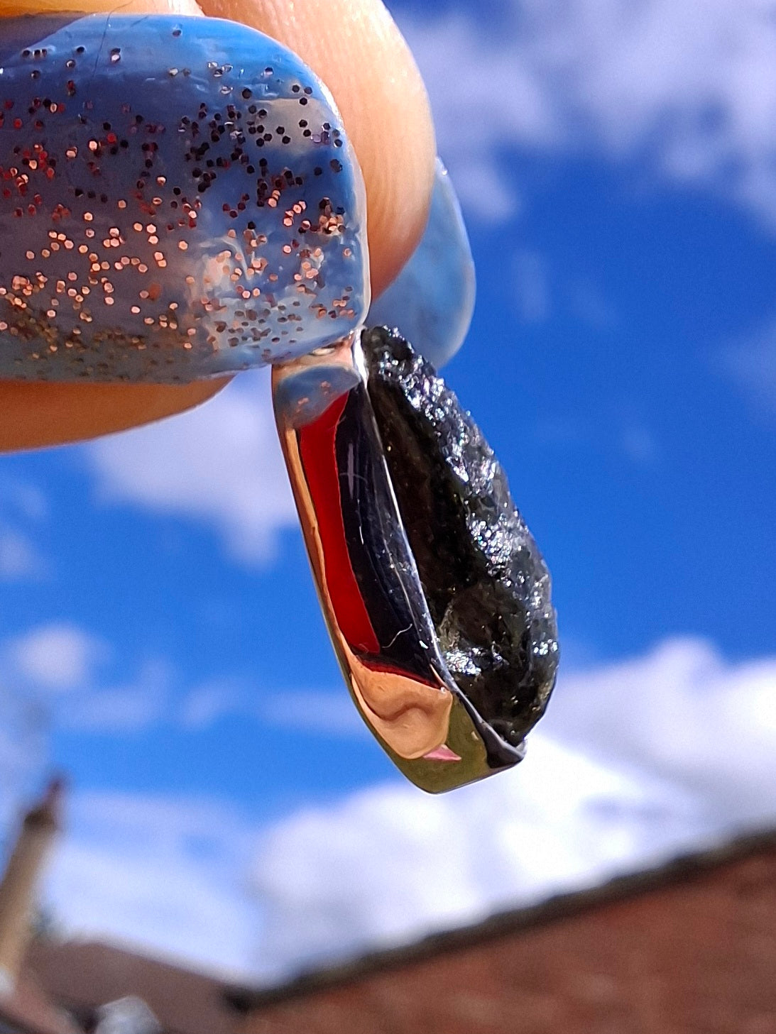 Moldavite Pendant, 925 Silver, Tektite (Ref: P79)