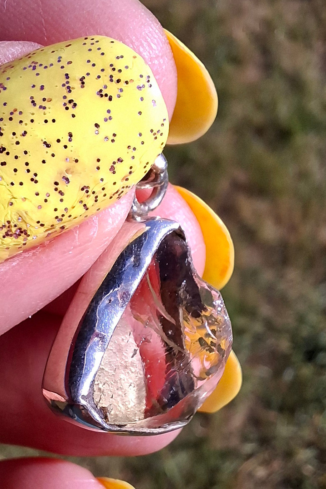 Libyan Desert Glass Pendant, 925 Silver, Tektite (Ref: LP101)