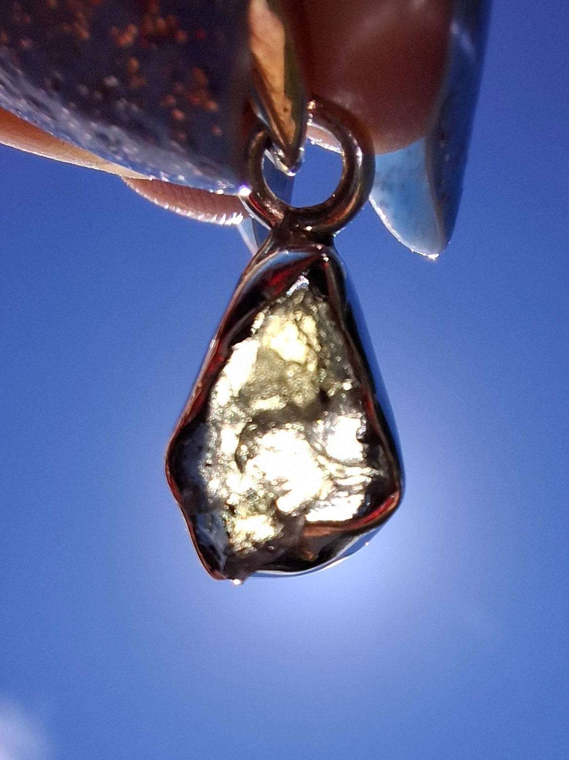 Moldavite Pendant, 925 Silver, Tektite (Ref: P65)