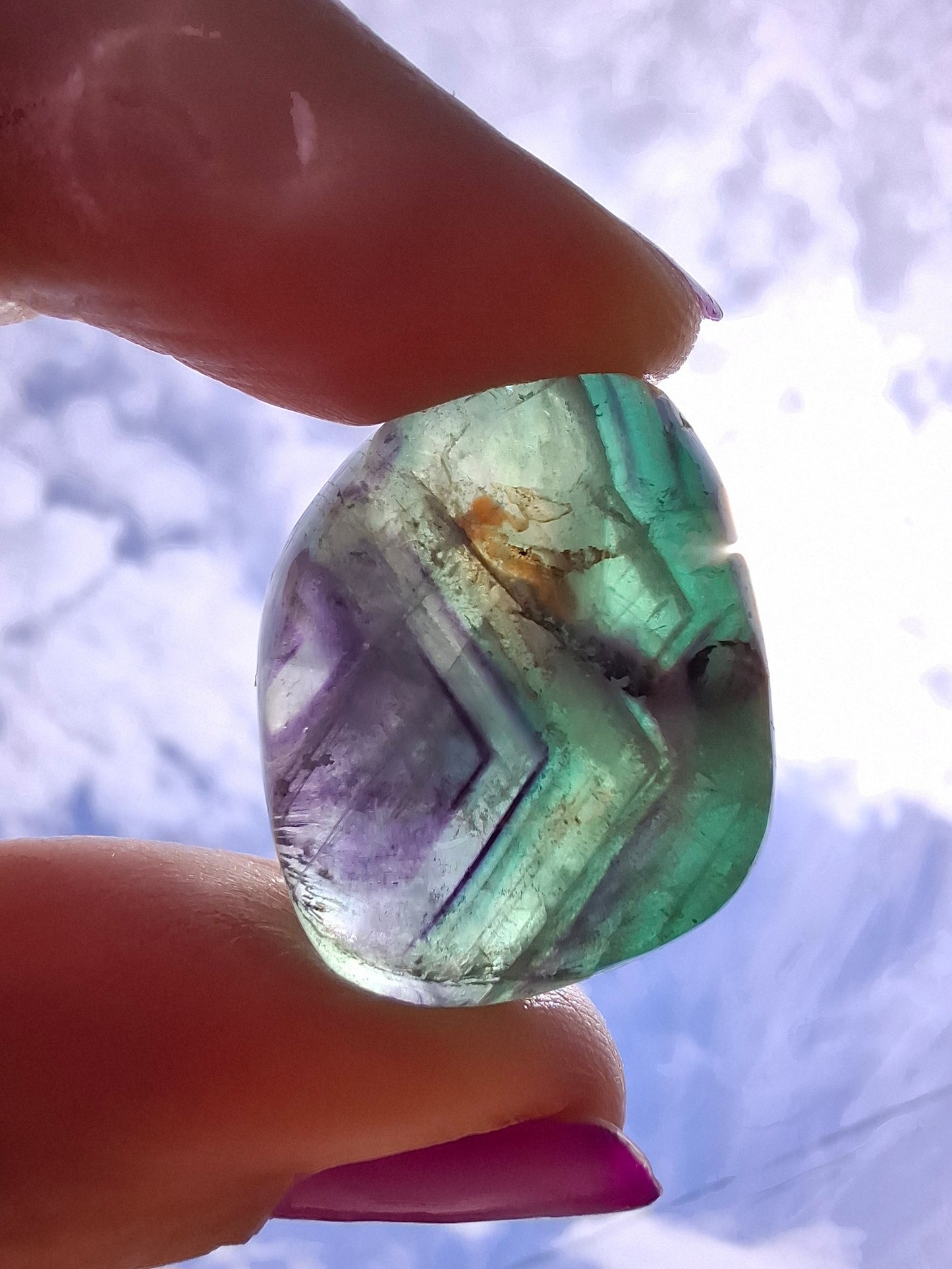 Fluorite, Tumble Stone, Crystal (Ref: T57)