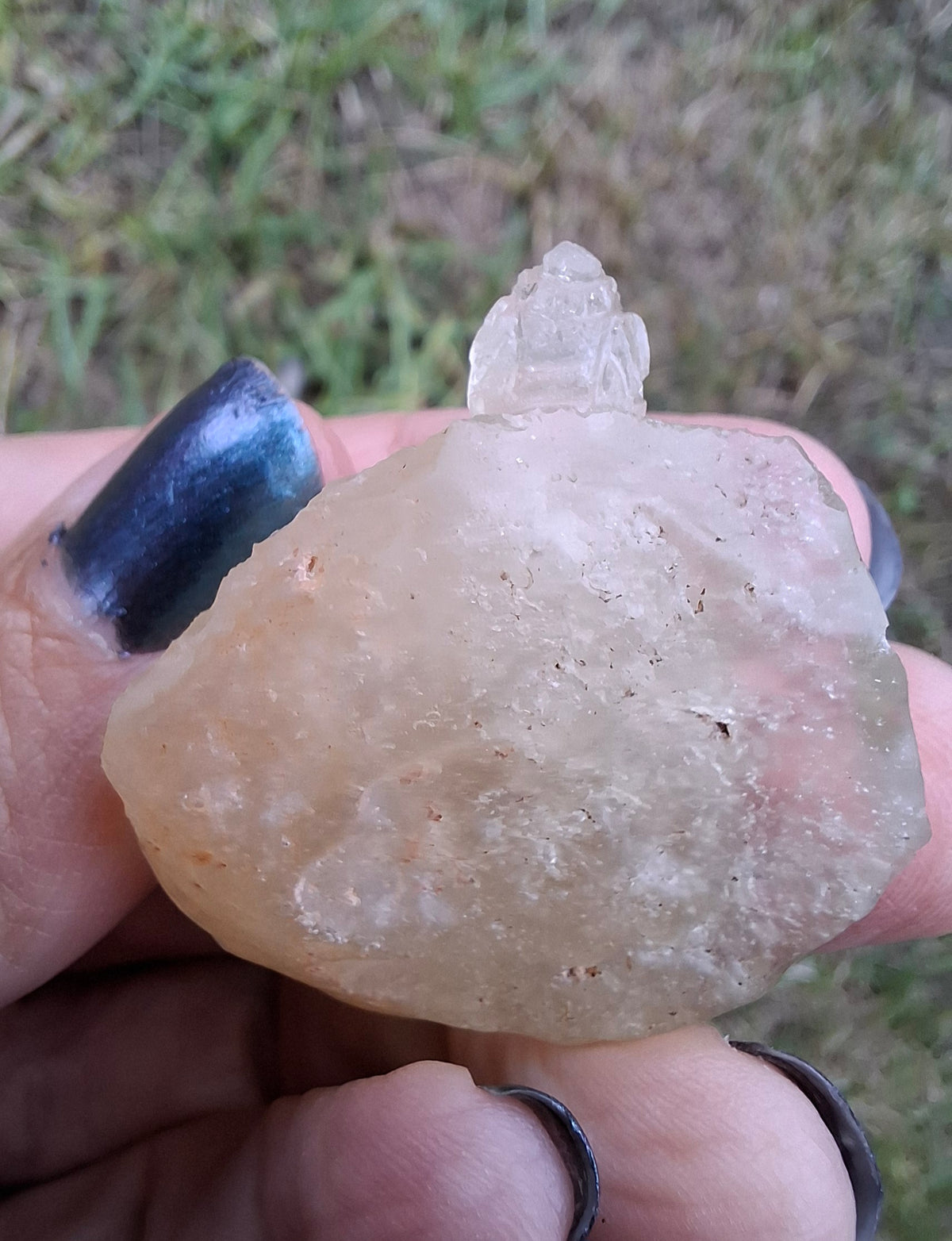 Libyan Desert Glass GANESHA carving, 20.76g, Tektite (Ref: Ganesha4)