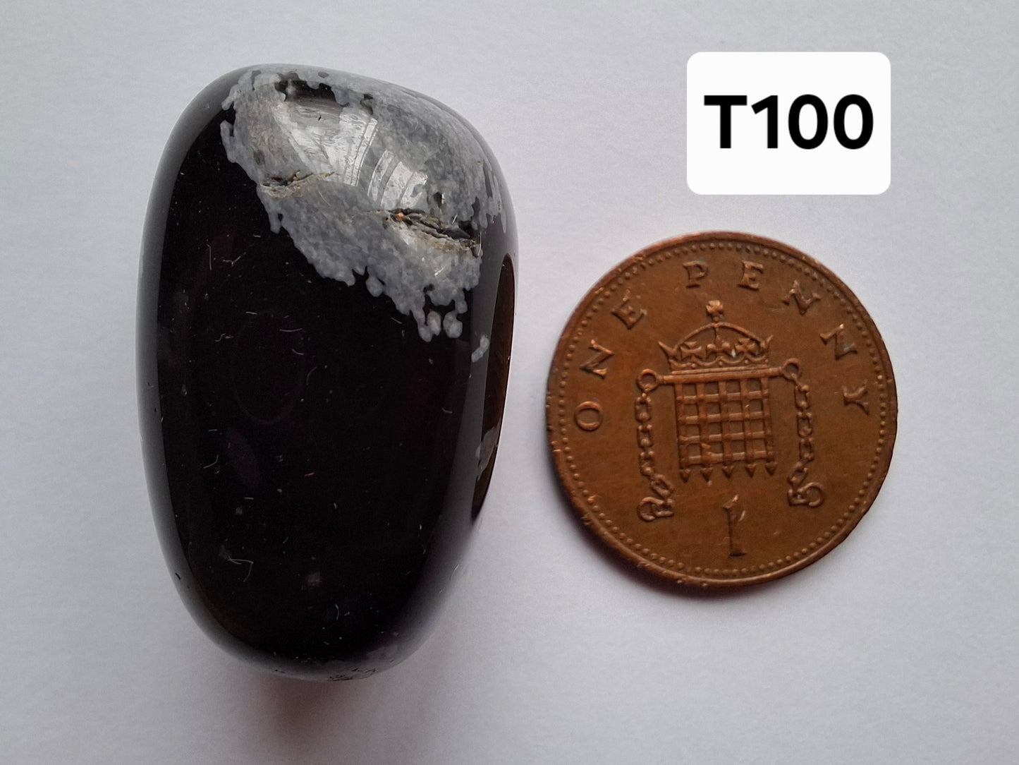 Snowflake Obsidian, Tumble Stone, Crystal (Ref: T100)