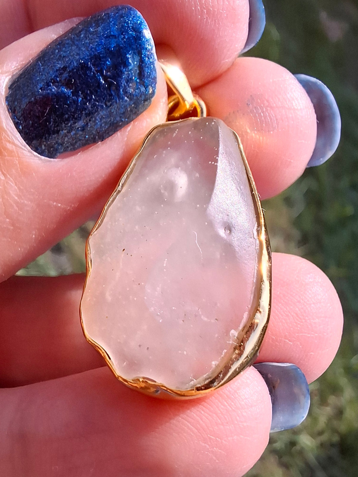Libyan Desert Glass Pendant, 14K GOLD Plated, Tektite (Ref: LP114)