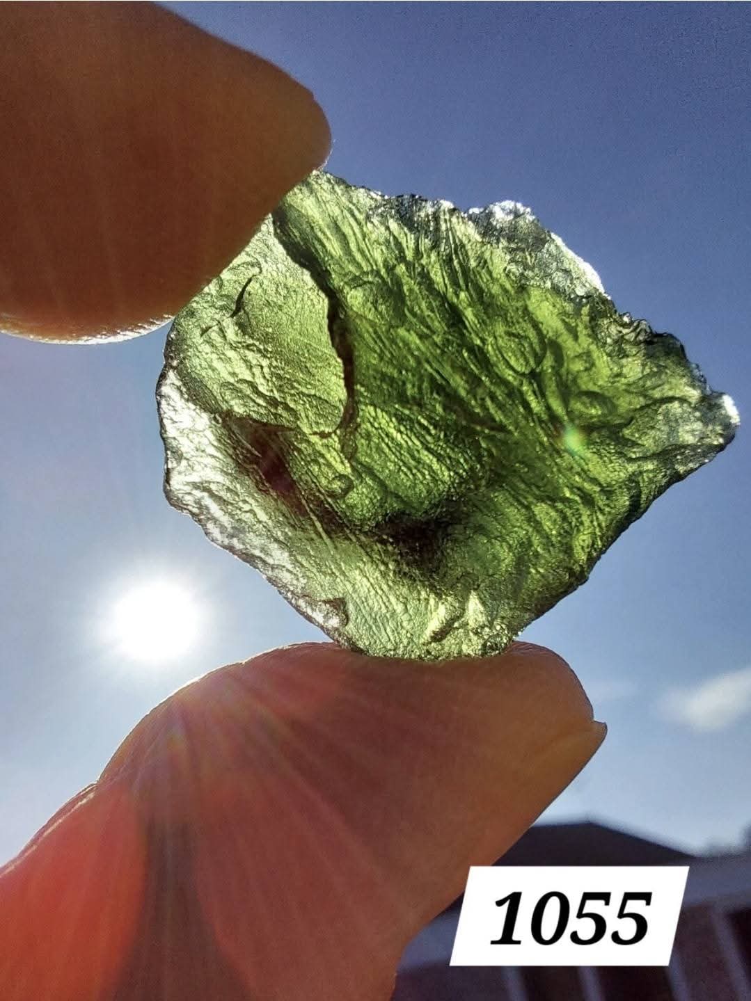 Moldavite Piece, NESMEN, 5.36g, Tektite (Ref: 1055)