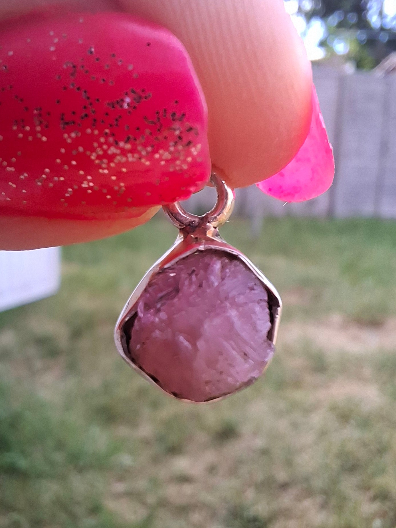 Pink Tourmaline Pendant, 925 Silver, Crystal (Ref: PT89)