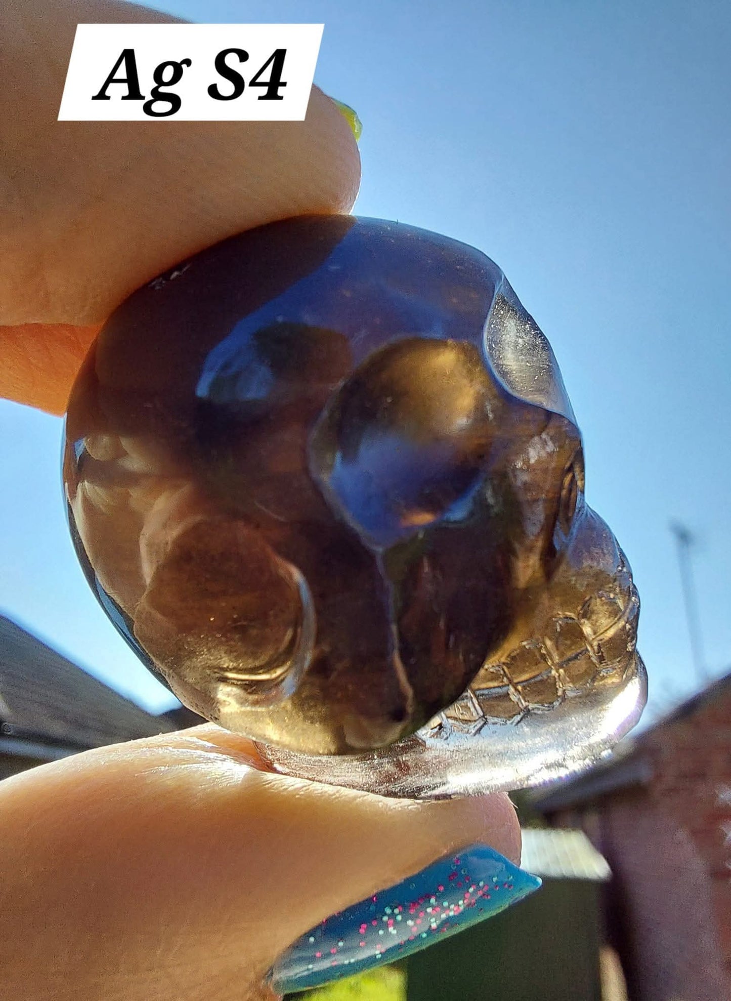 Agni Manitite SKULL Carving, 18.88g, Crystal (Ref: Ag S4)