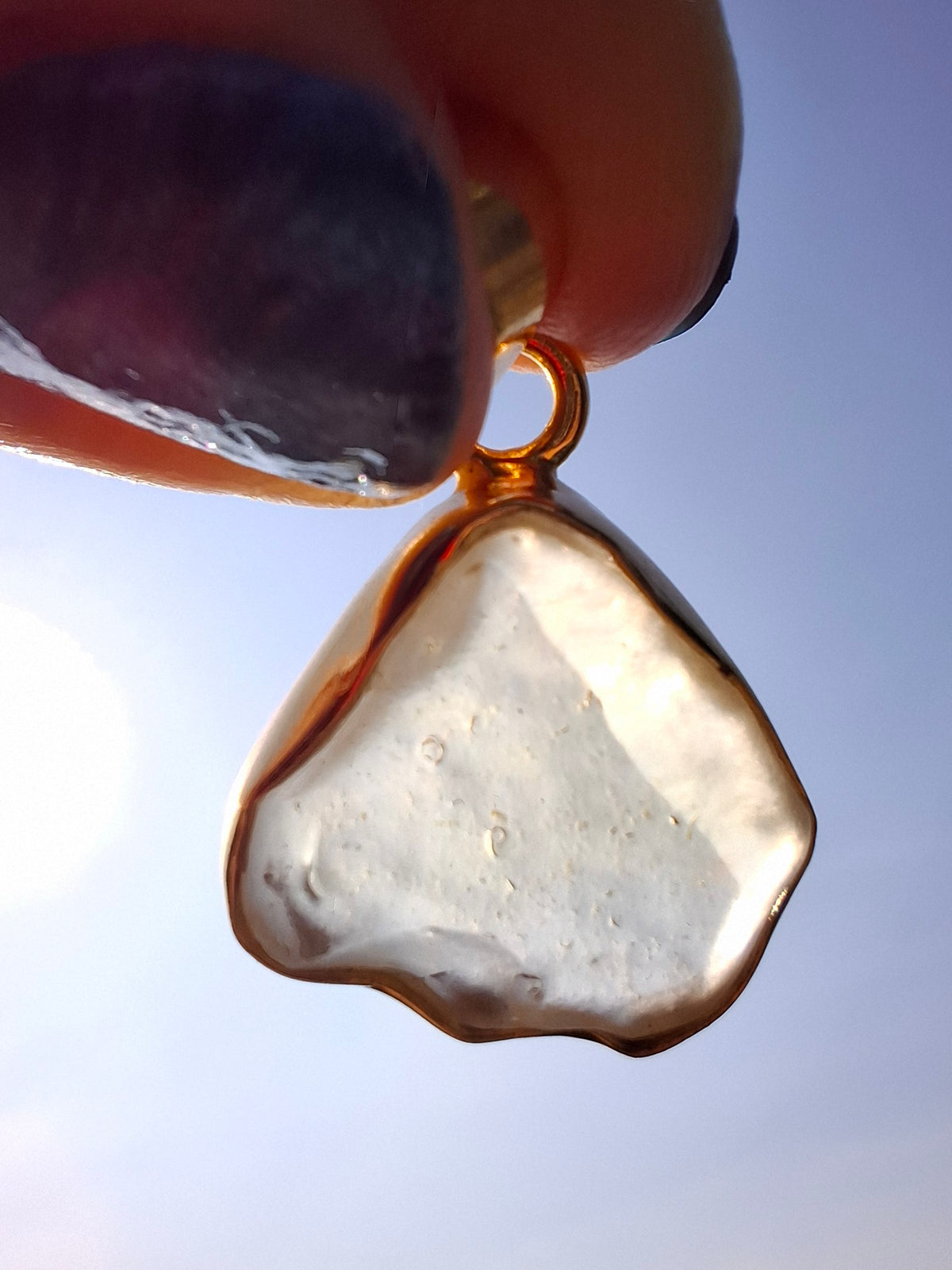 Libyan Desert Glass Pendant, 14K GOLD Plated, Tektite (Ref: LP125)